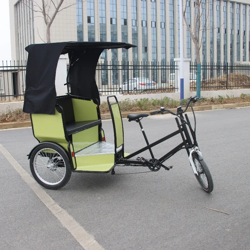 ขายรถลากแบบออกแบบใหม่พร้อมที่นั่งที่สะดวกสบายถนนสไตล์ยุโรปไฟฟ้า / คู่มือรถลากจักรยานแท็กซี่
