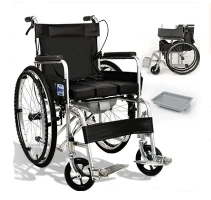 공장 수동 휴대용 접이식 솔리드 타이어 휠체어 장애인 휠 의자 수동 휠체어