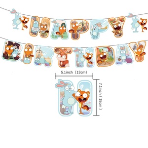 Mới nhất kiff mùa chủ đề bánh Topper bóng biểu ngữ và vòng hoa cho rừng Safari sinh nhật đảng trang trí bộ - Product Image 3