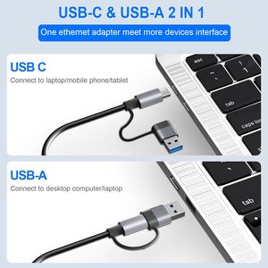 Hub USB C 5-in-1 con Ethernet 4x USB 3.0 + Gigabit LAN per MacBook, IPad, Laptop - Product Image 5