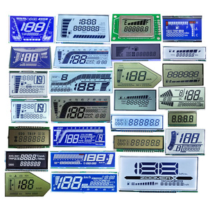 Pantalla táctil LCD VA negra de 7 segmentos personalizada TN HTN FSTN pequeña Mini LCD monocromática para Módulo de pantalla de controlador de temperatura