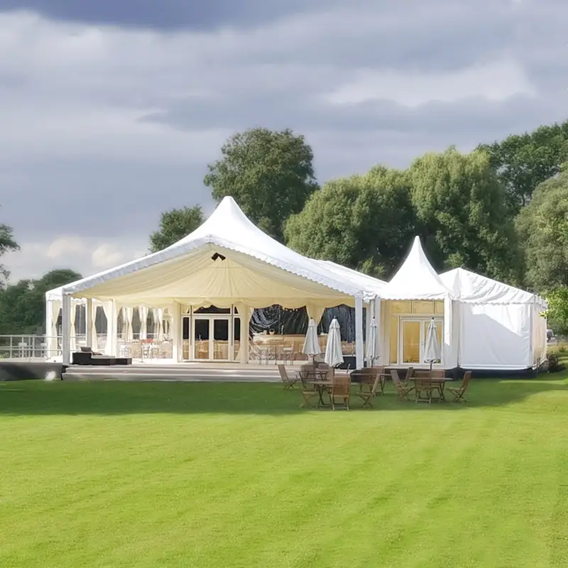New quente ao ar livre tenda de casamento de luxo grande casamento gramado tenda do casamento do partido do evento tenda tipi
