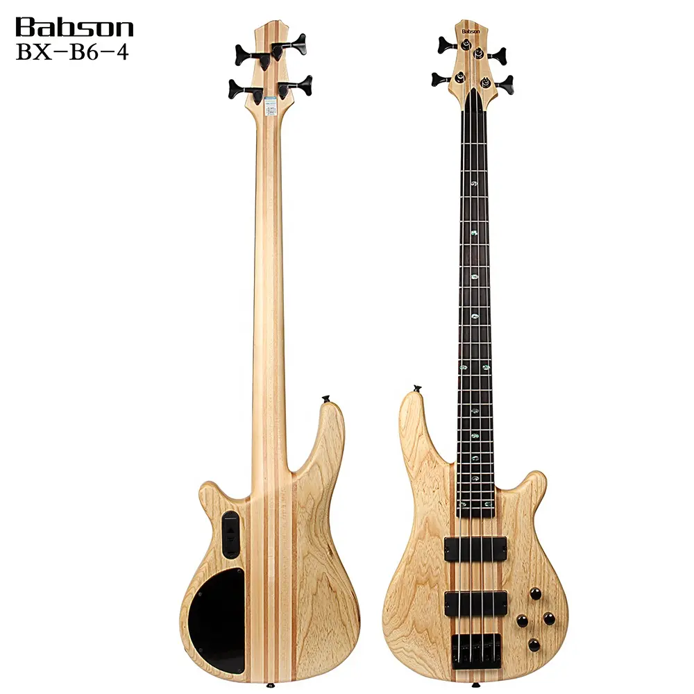 BX-B6-4 Top One Babson Guitar 4 String With Popular Wholesale Body Electrical Bass Guitar For Sale