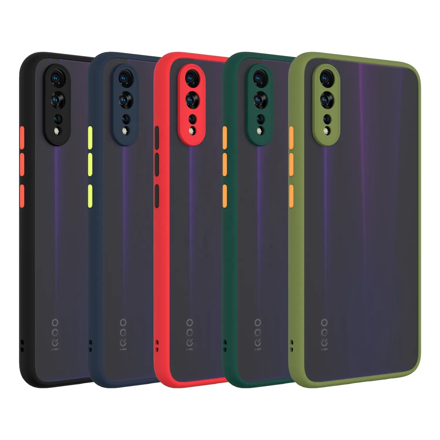 Hochwertige durchscheinende matte Handy hülle PC TPU Handy zubehör Hülle für vivo S1 iQOO Neo Z1x Y9s X50 Pro S6 5G 3