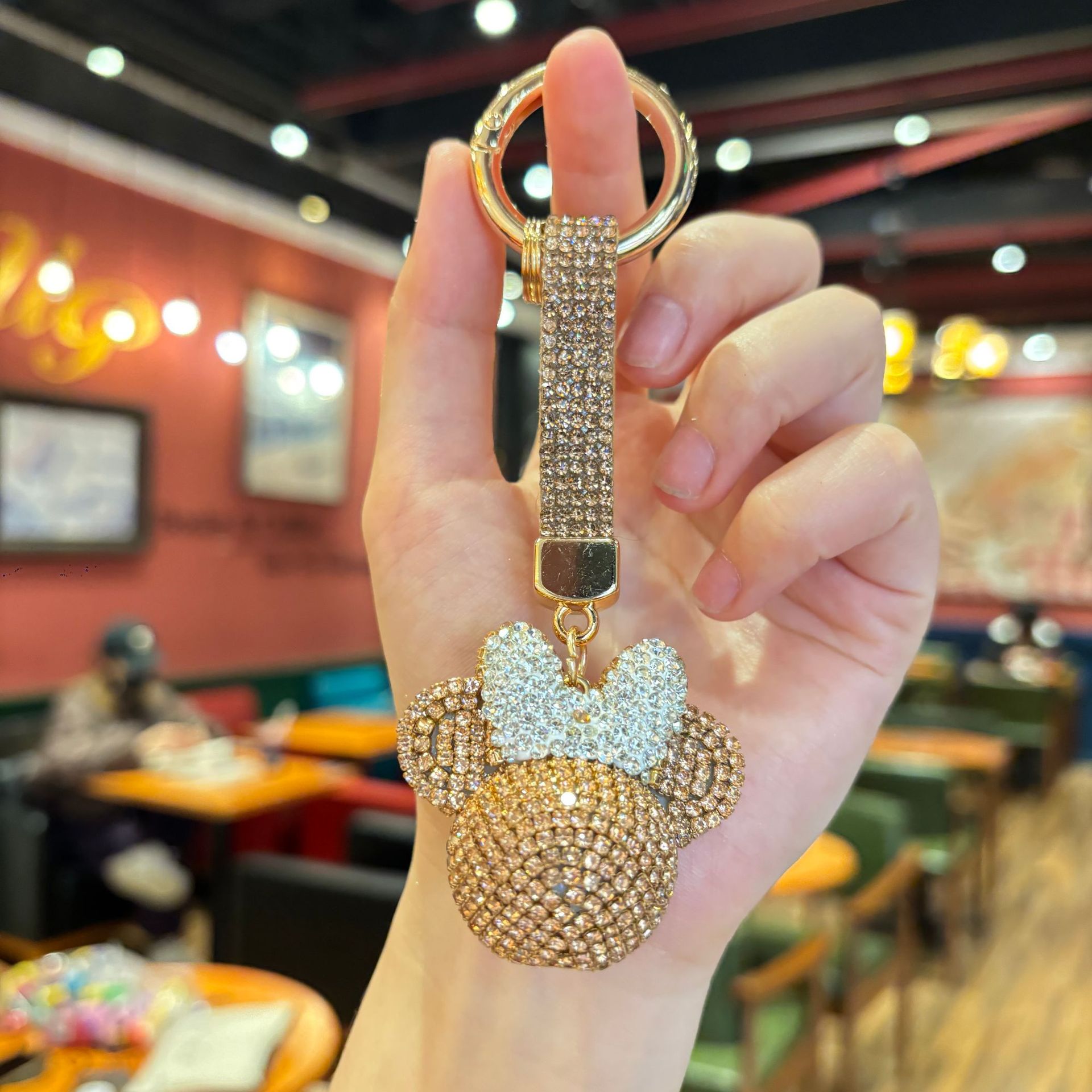 Cadena de garras cabeza de mickey-champagne