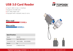 Topdisk <strong>New</strong> <strong>Style</strong> USB 3.0 SD Card <strong>Reader</strong> Flash Memory Card <strong>Reader</strong> Adapter Suitable for Desktop Computers Mobile Phone - Product Image 5