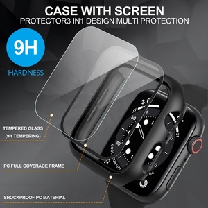 เคสกันกระแทกสำหรับ IWatch 7,สำหรับ Apple Watch Series 8 7 6 5ฟิล์มกระจกนิรภัย41มม. 45มม. 360 - Product Image 2
