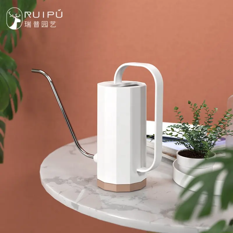 Ruiruipu — pots à eau en acier inoxydable avec bec en plastique, arrosage du jardin, style nordique, simple, pour l'intérieur, 1200ml