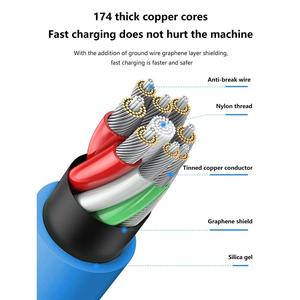120W dönebilen süper hızlı şarj kablosu sıvı silikon tipi C mikro Samsung USB kablosu  Xiaomi Huawei USB Bold veri hattı - Product Image 6
