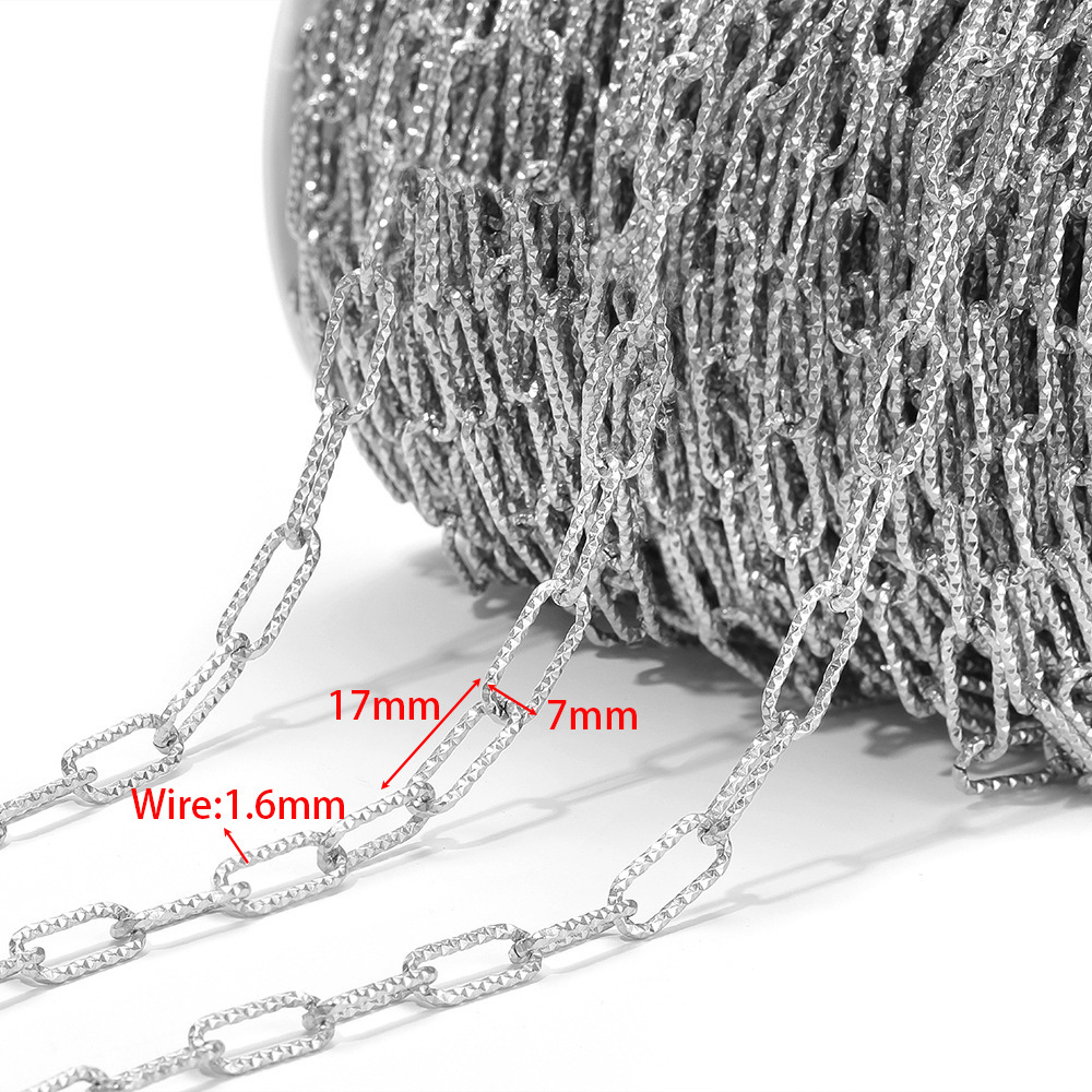1.6*7*17mm cut gypsophila chain steel color