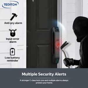 Precio de fábrica Cerradura de puerta inteligente Tuya App Cerradura Wifi Seguridad biométrica de huellas dactilares Cerradura de puerta digital sin llave completamente automática - Product Image 6