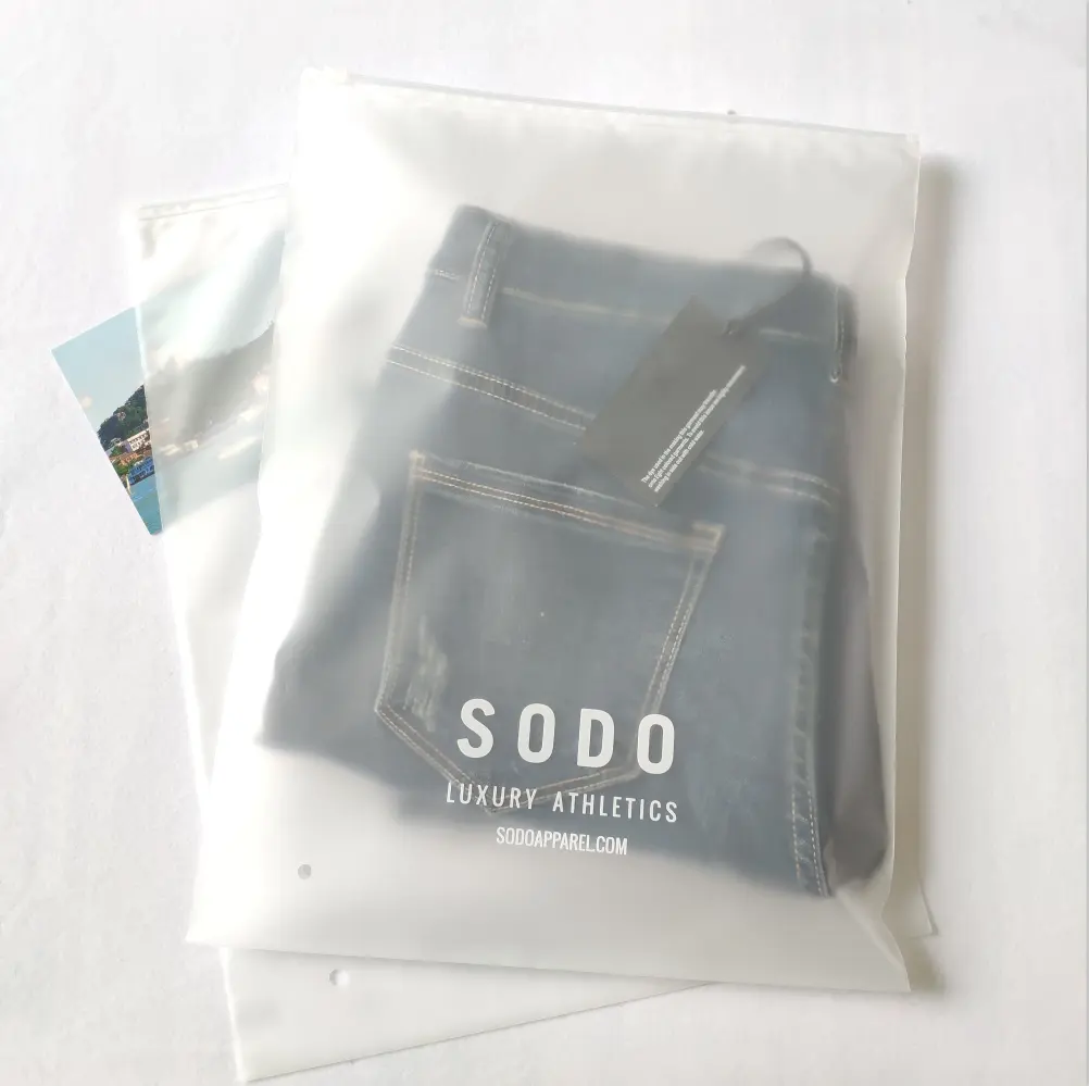 Sac en plastique PE Transparent/Transparent, sacs à fermeture à glissière à glissière à glissière pour T-shirt avec votre logo, 100 unités