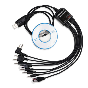 8 in 1 Multi Function Interface Baofeng Quansheng Analog <strong>Radio</strong> Walkie Talkie Universal Write Frequency USB FM Writing Data Cable