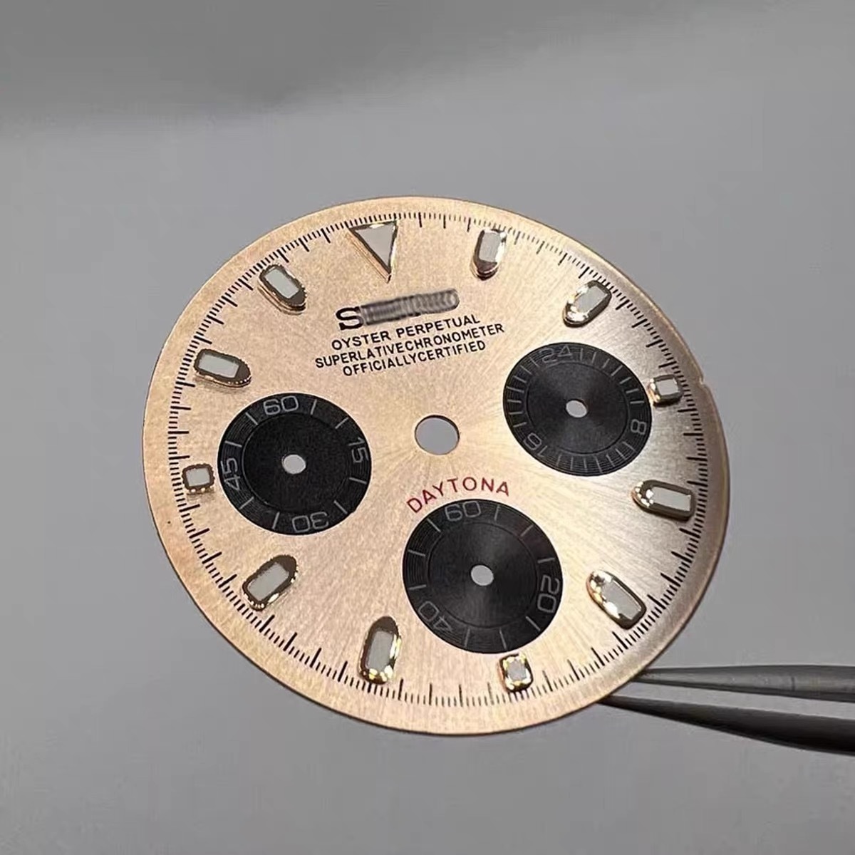 Rose Gold Dial Black Subs