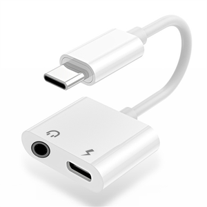 高品质C型适配器2合1 usb-c至3.5毫米插孔耳机辅助音频分离器充电器与Pixe兼容 - Product Image 1