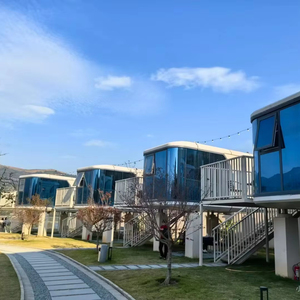 Çok fonksiyonlu Modern modüler prefabrik ev ayrılabilir ofis Pod otel tatil minik kabin prefabrik kapsül evler