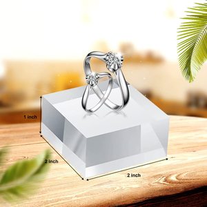 <span class=keywords><strong>Acrylic</strong></span> hiển thị vuông khối-2x2x1 inch rõ ràng đánh bóng <span class=keywords><strong>Acrylic</strong></span> <span class=keywords><strong>Cube</strong></span> đứng cho hiển thị đồ trang sức - Product Image 2