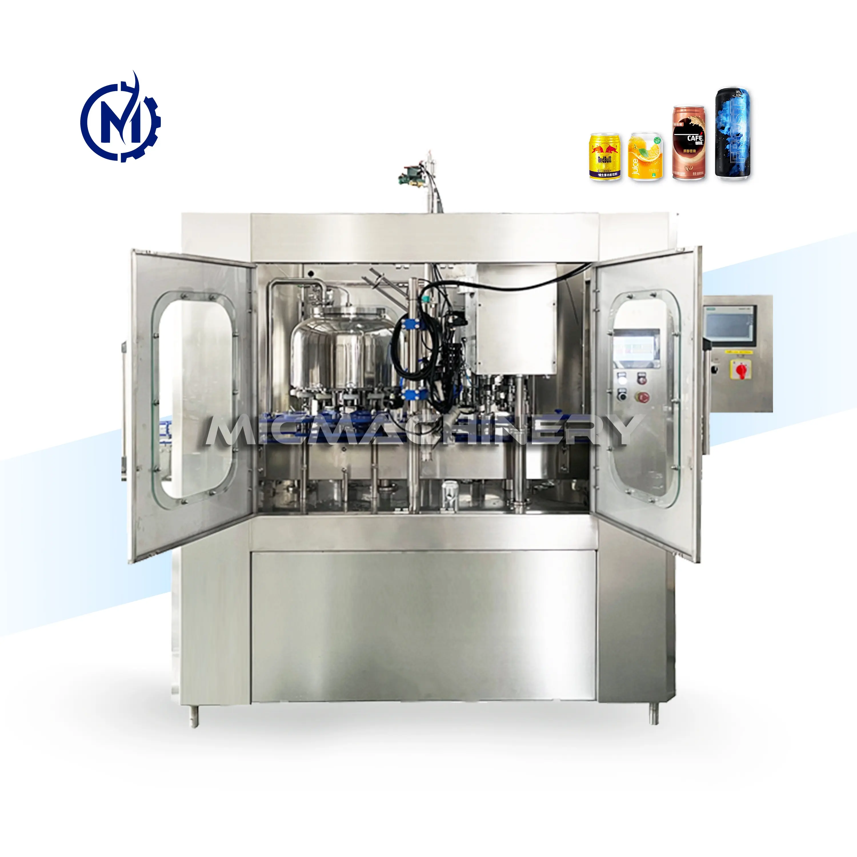 Remplisseur automatique de café boisson gazeuse jus ligne de mise en conserve boîte en aluminium PET machine de remplissage