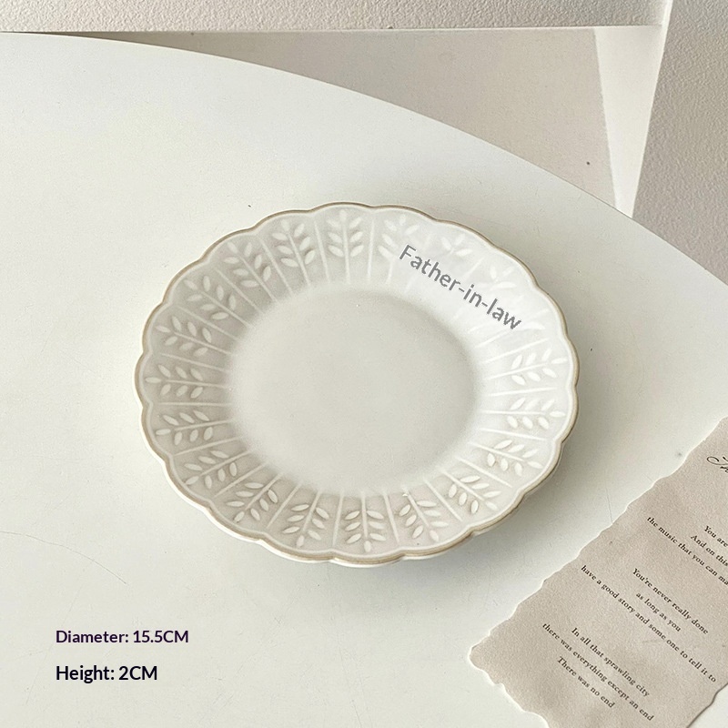 Assiette annuelle Spike blanche