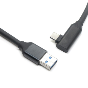 1M 2M 3M L Shape 180 Degree <strong>USB</strong> 3.0 <strong>a</strong> Male to Elbow TYPE C Male Sync Data Transfer Cable for VR Equipment - Product Image 5
