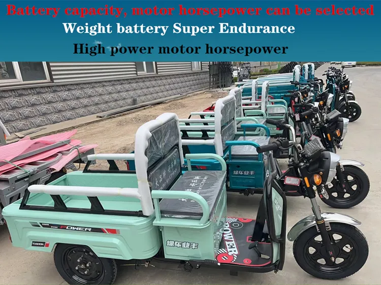 Made in China Electric Tricycle Electric Vehicle 3 Wheel Cargo Manned Wholesale Agricultural Household Commercial Motorcycle