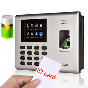 ZK K40 biometrico del sistema di presenza del tempo della carta dell'impronta digitale dell'orologio dell'ufficio dipendente controllo di accesso TCP/IP con batteria incorporata