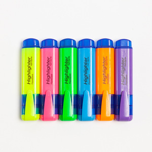 办公室和学校用多色快干荧光笔水基墨水方桶荧光笔 - Product Image 3