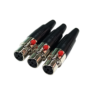 红色按钮4针迷你XLR连接器TA4F适配器母插头麦克风音频连接器 - Product Image 2