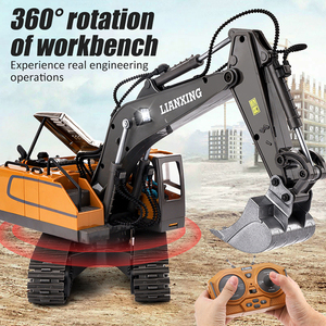2.4ghz 1/20 Metal Rc inşaat kamyonu iş makinesi oyuncak buldozer modeli alaşım uzaktan kumanda ekskavatör rc - Product Image 5