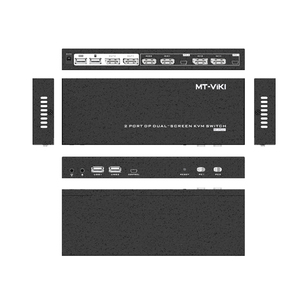 MT-ViKI 4K60Hz Monitor dual KVM 2 puertos DP Displayport, dos computadoras Dos monitores - Product Image 5