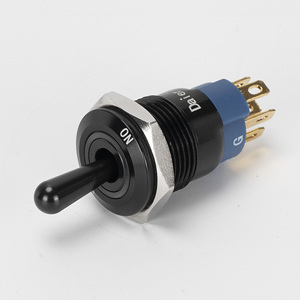 Interruttore a levetta illuminato ON-ON da 16MM nero interruttore a levetta a pulsante impermeabile da 12 Volt interruttore a levetta rotondo 12 V 20A con filo - Product Image 5