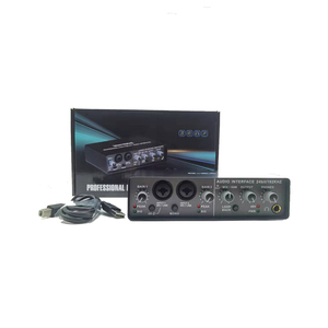 USB <strong>Audio</strong> Interface Sound Card External Condenser <strong>Microphone</strong> for Music Recording for PC Computer Studio for Live Performances - Product Image 2
