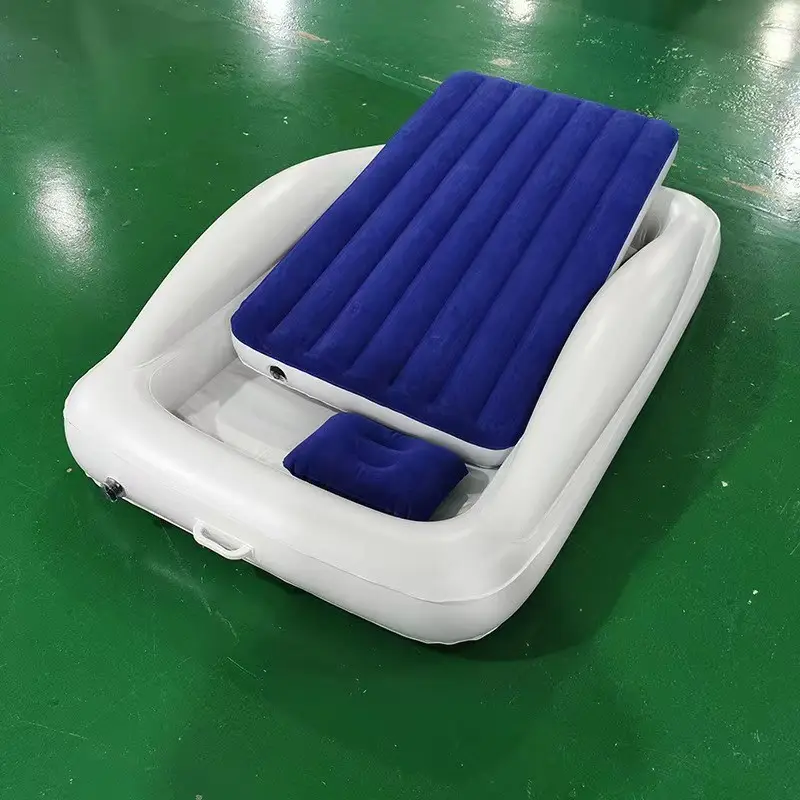 Fábrica personalizada Inflável Toddler Travel Bed com Segurança Bumpers Portátil Criança Cama para Crianças camas infláveis com Colchão