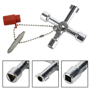 Çok fonksiyonlu 4 In 1 evrensel çapraz anahtarı üçgen anahtar/tren elektrikli asansör kabini vana alaşım üçgen kare - Product Image 2