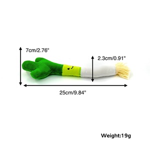 Juguete de peluche de gato realista en forma de cebollín, juguetes interactivos para masticar Súper suaves para gatos con campana de hierba gatera, varita de gato, juguete de repuesto con bucle - Product Image 6