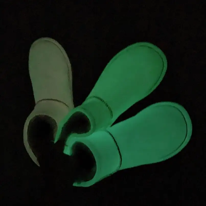 Luminosa delle donne di Lana Stivali Da Neve Classici Stivali Impermeabili Fluorescente Inverno Stivali