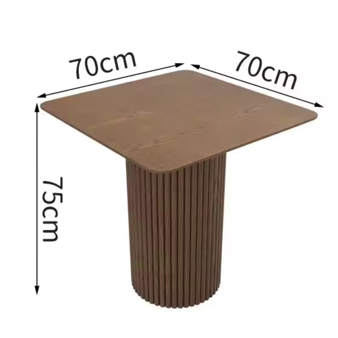 Table carrée de 70 cm