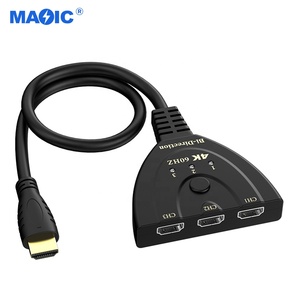 新しい双方向HDMIスイッチ4K60HzHDMIスプリッター3x13In 1 Out UHDピグテールHDMIスイッチャー - Product Image 1