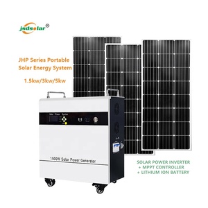 JHP系列1.5kw 3kw 5kw所有在一个带面板的太阳能系统便携式太阳能发电系统1500w 3000w 5000w太阳能存储系统 - Product Image 1