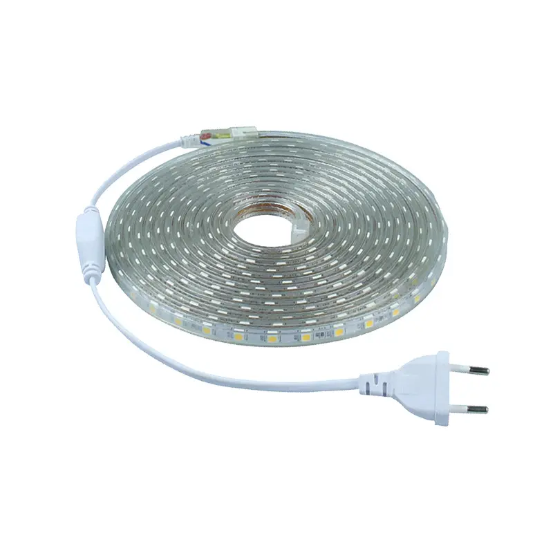 Strip LED Light SMD5050 AC 220V 120 LED/M Garland Festival Lamp Tape IP67 Impermeável + UE Plug Outdoor Decoração