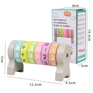 HOYE CRAFT Arithmetic Cylindrical Cube Learning Math Toy Montessori Preschool Educational <strong>Counting</strong> Game - Product Image 6
