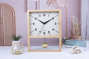 Gỗ tự nhiên làm khung bàn bàn đồng hồ bằng gỗ với con lắc - Product Image 5