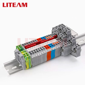 2.5mm Din Rail <strong>Spring</strong> <strong>Push</strong>-in <strong>Terminal</strong> <strong>Block</strong> PT2.5 <strong>Spring</strong> Screwles Electrical <strong>Terminal</strong> <strong>Block</strong> Connector PT2.5 Wire Conductor - Product Image 3