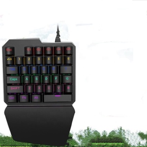 Venta caliente Juego de una mano Teclado mecánico Teclado de juego móvil Mini teclado de escritorio para teléfono móvil RGB con cable - Product Image 6