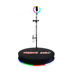 Son 100Cm cam 360 fotoğraf kabini Rgb 360 derece Led aydınlatma arka kişiselleştirilmiş 360 otomatik fotoğraf kabini sonsuz Gl - Product Image 3
