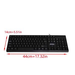 Teclado de ordenador USB de tamaño completo con teclado numérico Diseño duradero Estilo operativo mecánico con cable para uso en el hogar y la Oficina Compatible