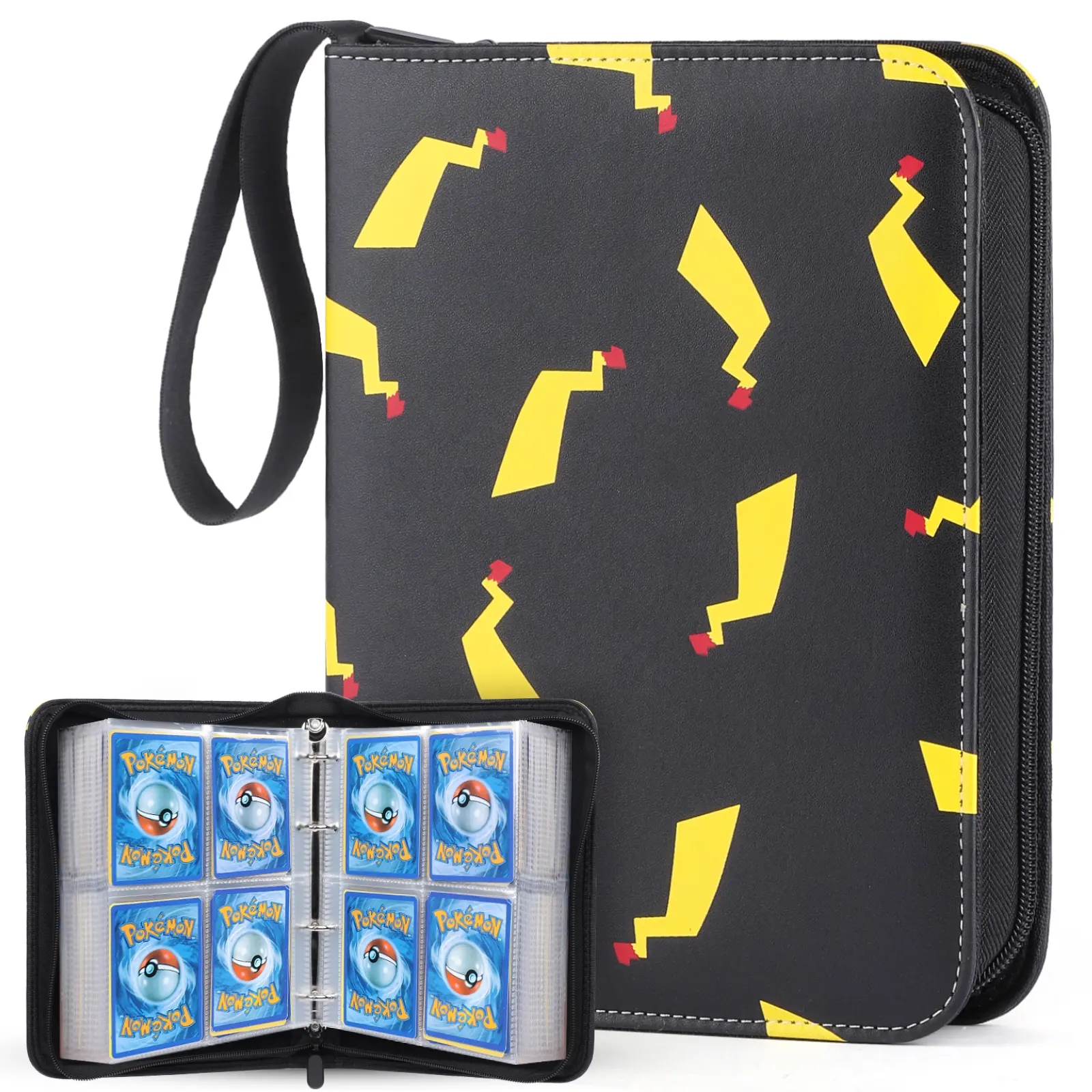 4-Pocket Pokemon Cards Binder Holder Book Collector Album Compatible with Trading Cards