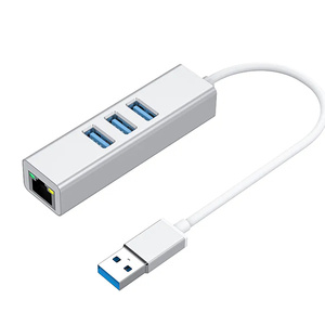 Adattatore Ethernet 3.0 USB Gigabit 1000 ad alta velocità Mbps 3 porte USB Hub 3.0 RJ45 alluminio 4-in-1 rete OTG accesso dati - Product Image 2