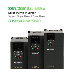 CKMINE 7.5kw 380V Trifásico DC Entrada de CA Bombeo solar VFD Inversor Bomba de superficie sumergible Unidad de frecuencia variable - Product Image 2