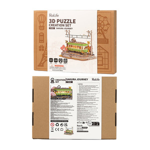 Robotime Rolife DIY套装礼品套装制造商供应商TGS02樱花之旅模型套装益智玩具3D木制拼图 - Product Image 6